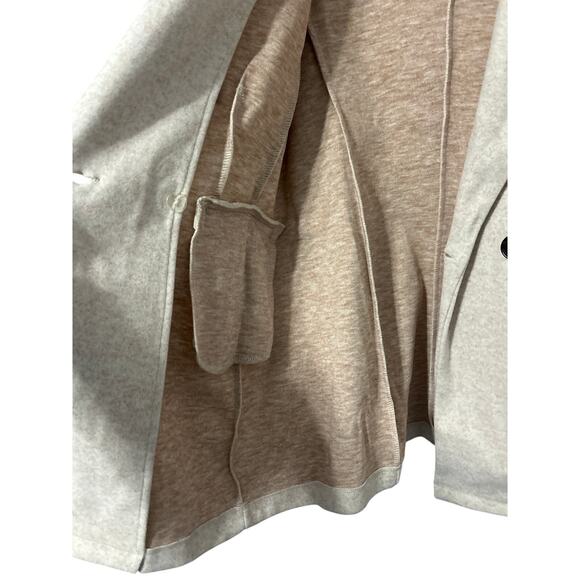 Haute Monde Boutique Coat Size Large Heather Cream and Tan Pockets NWT - Picture 4 of 10